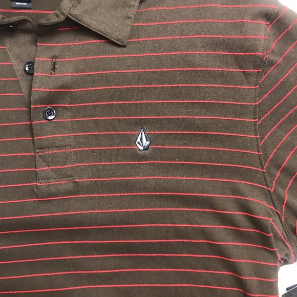 NWT Volcom Classic Fit Brown Polo - Picture 2 of 5